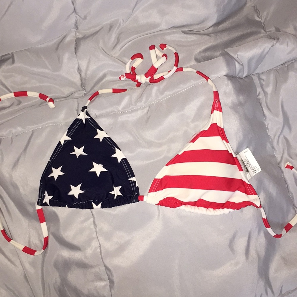 Patriotic string bikini top